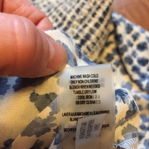 Ivanka Trump Small P. Long Sl Blouse Blue White - Picture 6 of 7